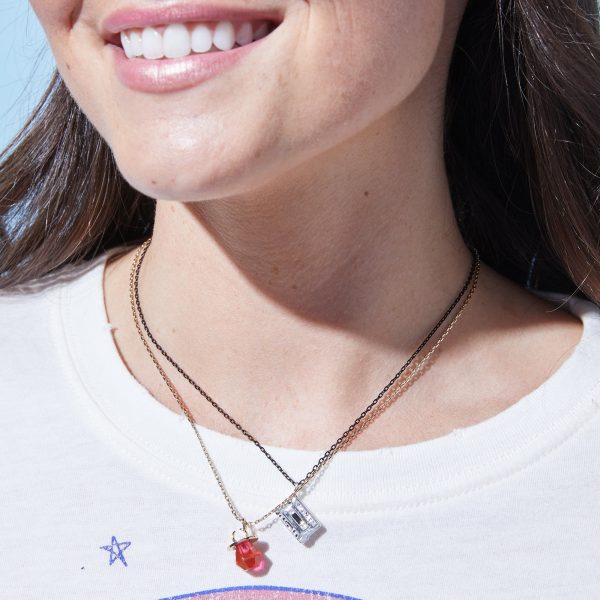 ‘90s Nostalgia Cassette Necklace Cheap