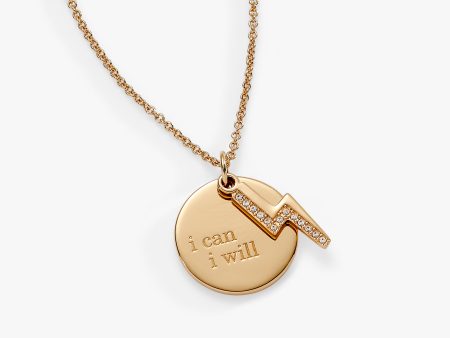 “I Can, I Will” Duo Charm Pendant Necklace Online