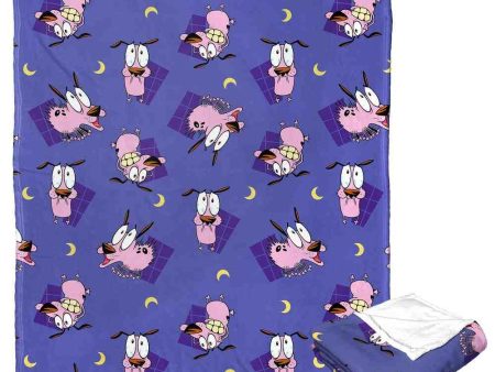 Cartoon Network Courage The Cowardly Dog Night Terrors Silk Touch Throw Blanket 50x60 Inches For Discount