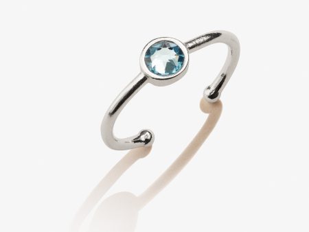 Aquamarine Birthstone Ring, March Cheap