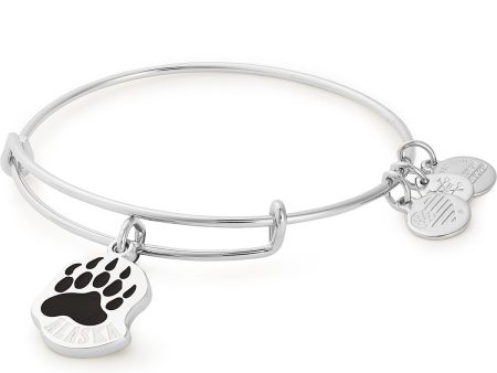 Alaska Bear Paw Charm Bangle Bracelet on Sale