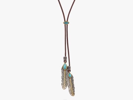 Untamed Turquoise Lariat Necklace Online Sale