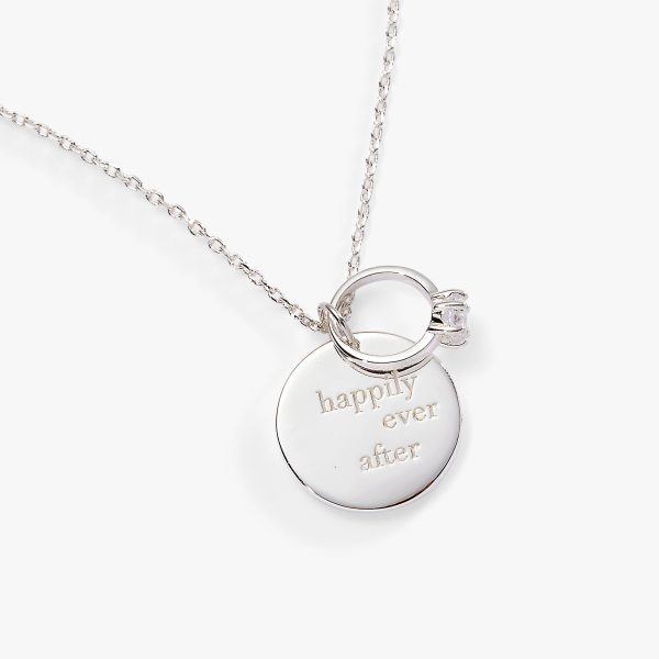 “Happily Ever After” Duo Charm Pendant Necklace For Cheap