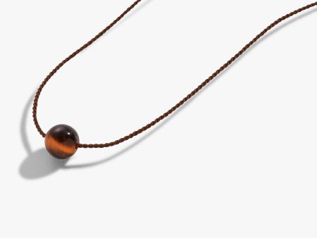 Tiger s Eye Gemstone Cord Necklace Online Sale