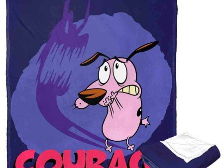 Cartoon Network Courage The Cowardly Dog Face Your Fears Silk Touch Throw Blanket 50x60 Inches Sale