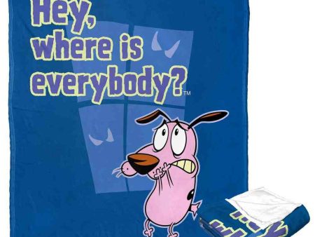 Cartoon Network Courage The Cowardly Dog Where Is Everyone Silk Touch Throw Blanket 50x60 Inches For Discount