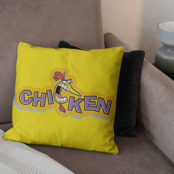 Cartoon Network Cow And Chicken Chicken Throw Pillow 18x18 Inches Supply