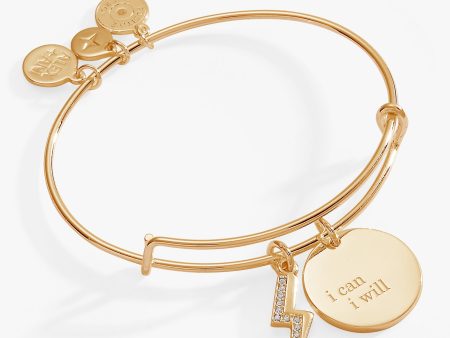 “I Can, I Will” Duo Charm Bangle For Sale